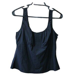 On Gossamer Black Camisole Large Lingerie Top Delicate Nylon Layering Piece